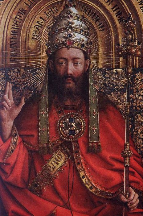 Eyck Jan van The Ghent Altarpiece God Almighty detail. ,  