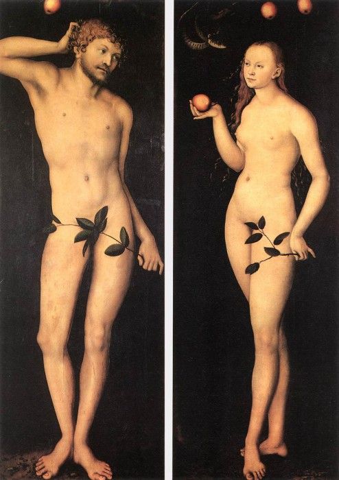 CRANACH Lucas the Elder Adam And Eve 1528. ,  