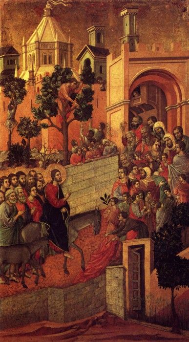 Buoninsegna Duccio di Maesta Entry Into Jerusalem. Buoningegna,  