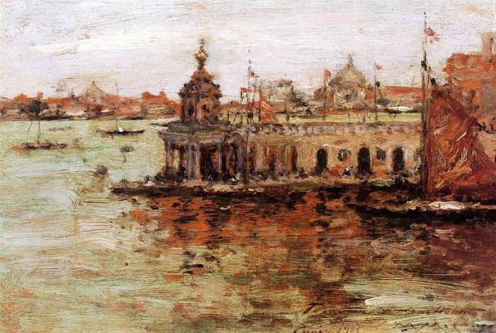 Chase William Merritt Venice View of the Navy Arsenal. ,  