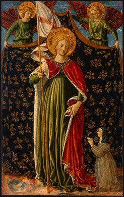 Gozzoli Saint Ursula with Angels and Donor, 1455, 47x28.6 (6. , 