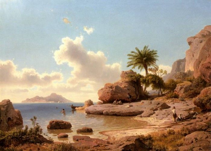 Flamm Albert Ansicht Von Capri. Флэмм Альберт