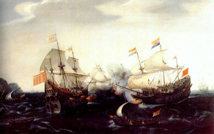 vroom skirmish betweeen dutch and english warships 1614. , 