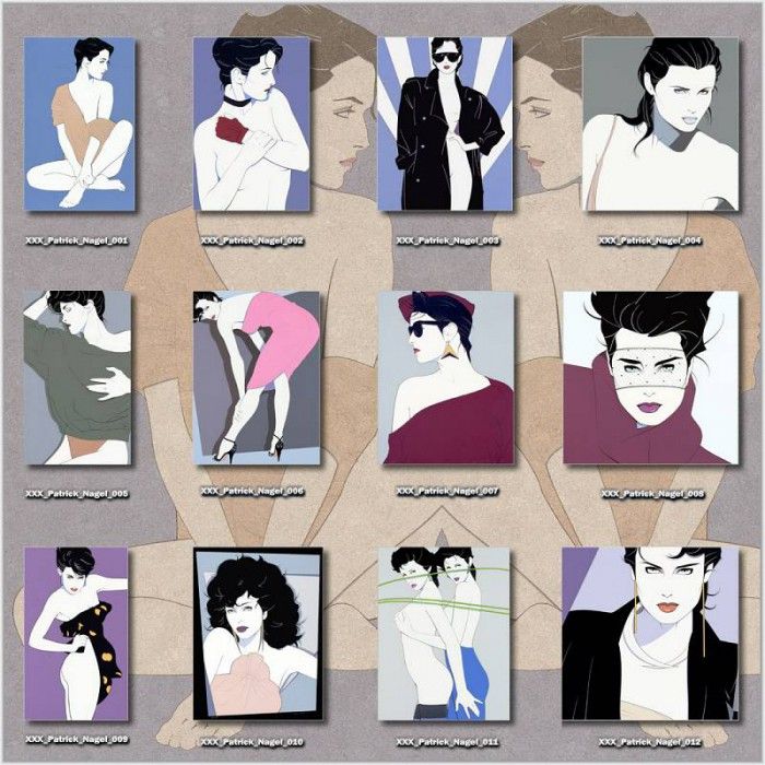 3X Patrick Nagel Index 01. , 