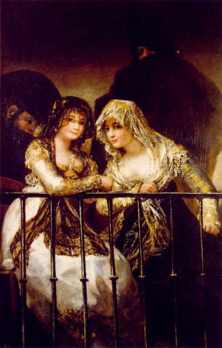 Goya Majas on a Balcony, ca 1808-12, 162x107 cm, Private col.   ,  