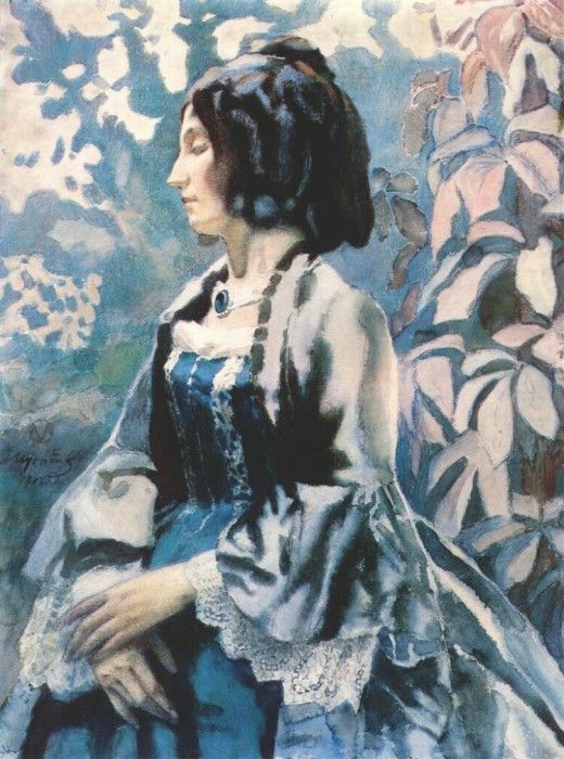 Lady in blue 1902. -  (1870-1905)