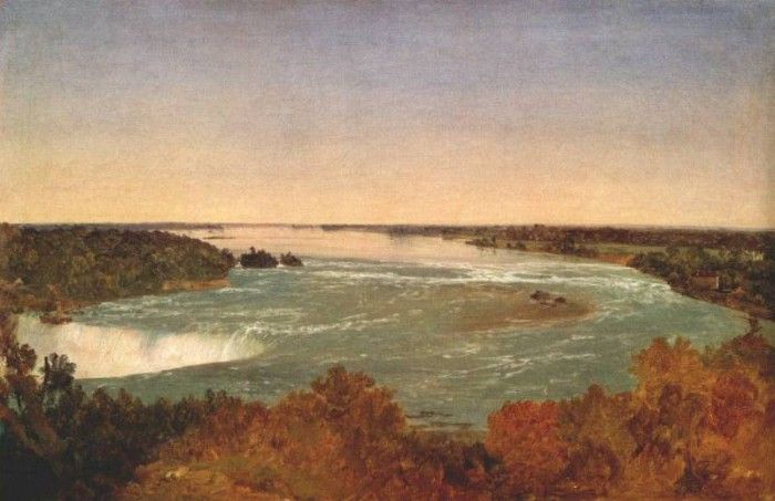 kensett niagara falls and the rapids c1851-2. Kensett