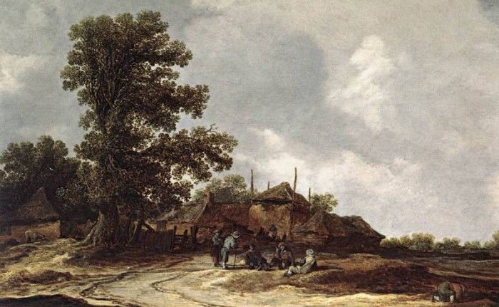 Goyen Jan van Farmyard with Haystack. ,  