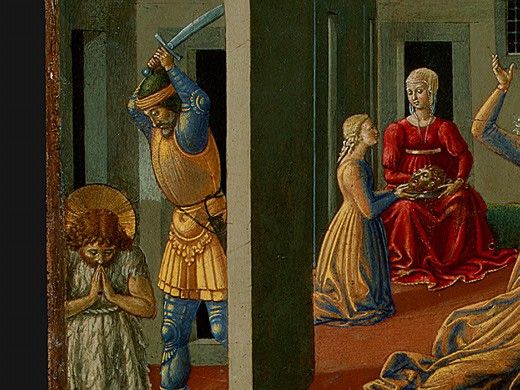 Gozzoli The Dance of Salome, 1461-62, 23.8x34.3 cm, Detalj 3. , 