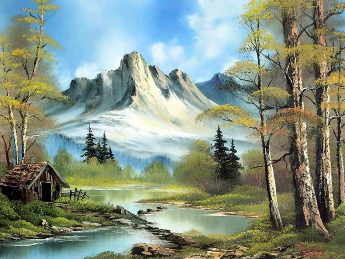 bob ross csg030 mountain cabin. , 