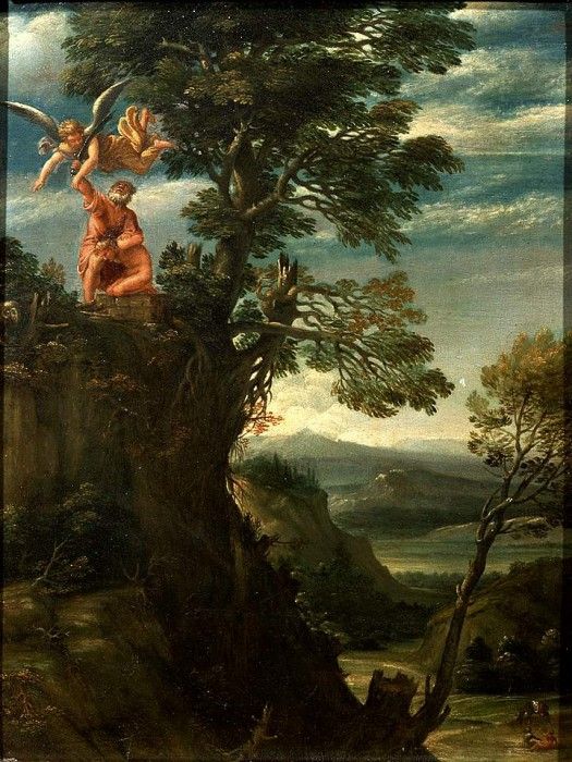 Carracci,Annibale Landscape with the sacrifice of Isaac, c.1. , 