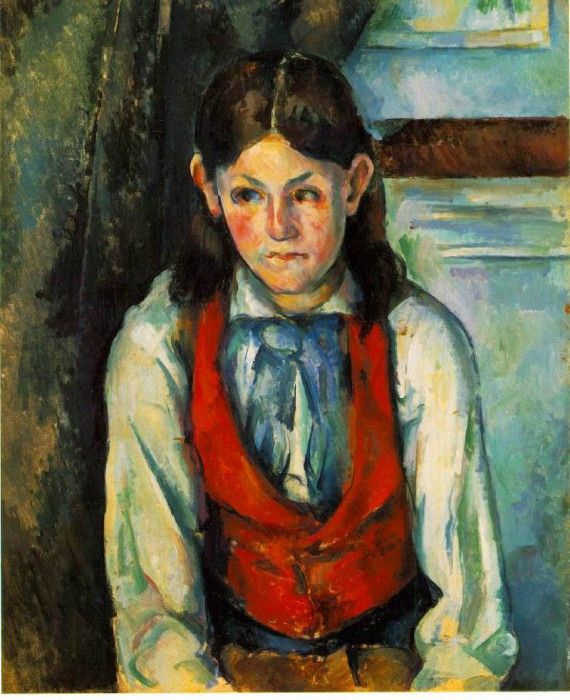 CeZANNE GARCON AU GILET ROUGE,1888-90, BARNES FOUNDATION. , 