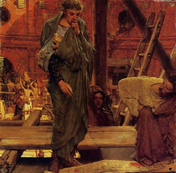 Alma Tadema Architecture in Ancient Rome. - 