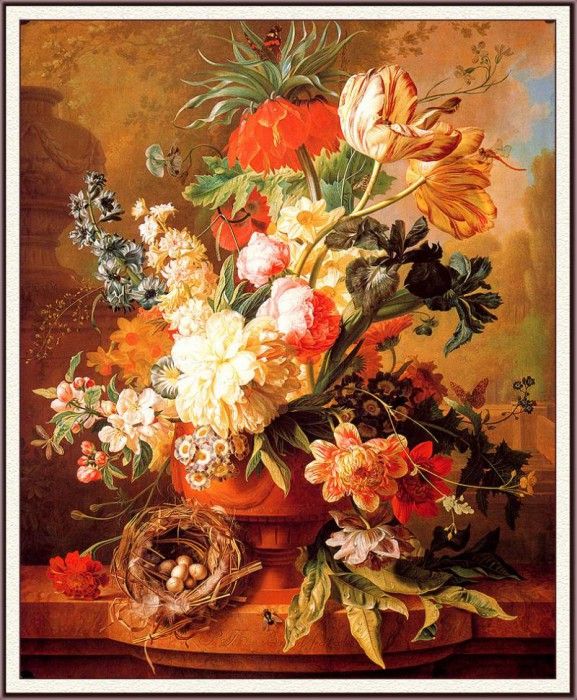 bs-flo- Paul Theodor Van Brussel- A Vase Of Flowers. ,   