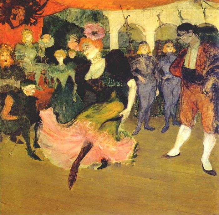 lautrec marcelle lender doing the bolero in chilperic 1895. -,  