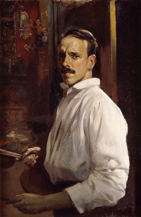 Ortiz Jose Benlliure Autorretrato con camisa blanca.   Benlliure