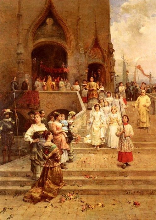 Detti Cesare Auguste The Confirmation Procession. Detti -