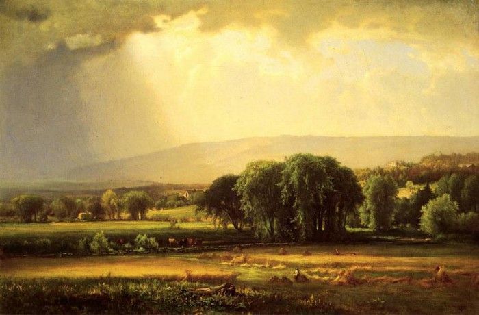 Inness George Harvest Scene in the Delaware Valley. , 