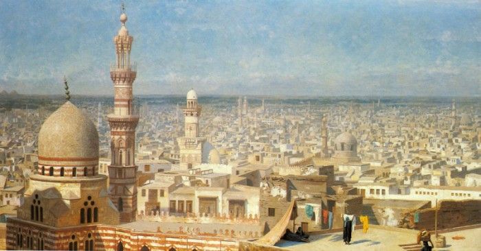 Gerome Jean Leon View Of Cairo. , -