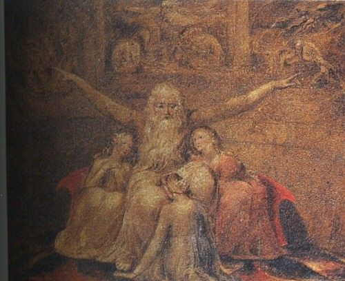 BLAKE - JOB AND HIS DAUGHTERS, 1799-1800. , 