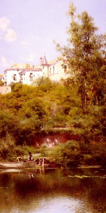 Sanchez Perrier Emilio Boating At The Edge Of The Town. , Perrier 