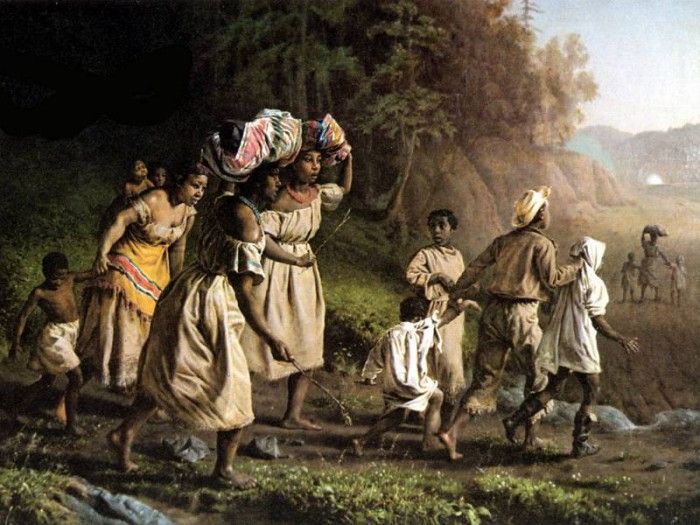 JLM-1867-Theodor Kaufmann-On To Liberty (escaping slaves). , 
