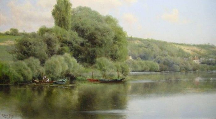 Calm Waters at Chaponval. , Perrier 