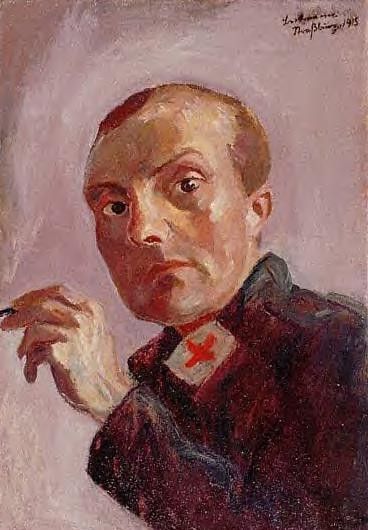 1915 Autoportrait en infirmier. , 