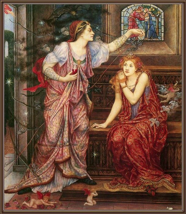 cr Evelyn de Morgan-QueenEleanorAndFairRosamund.  , 