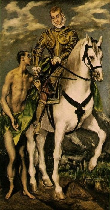 El Greco St. Martin and the Beggar, 1597-1599, 193.5x103 cm,. , -