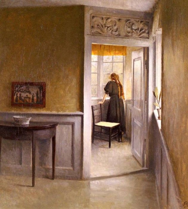 Ilsted Peter Vilhelm Looking Out The Window. Ilsted,  