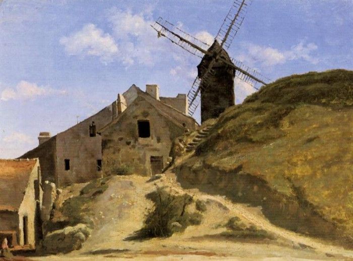 Corot A Windmill in Montmartre. , --