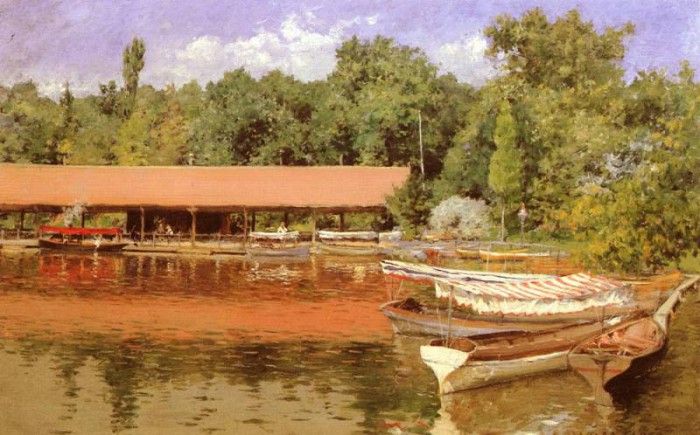 Chase William Merritt Boat House, Prospect Park. ,  