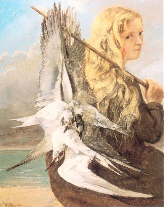 1865 The Girl with the Seagulls, Trouville. , 