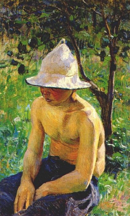 borisov-musatov boy in garden 1898. -,  (1870-1905)