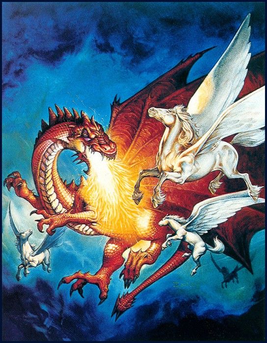 bs-fsf- Jeff Easley- Dragon Attack. , 