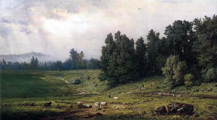 Inness George Landscape with Sheep. , 