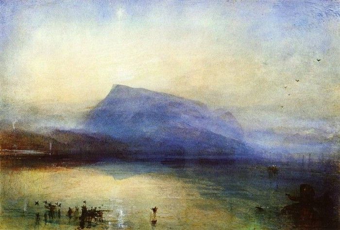 Turner Joseph Mallord William The Blue Rigi Lake of Lucerne Sunrise. ,   