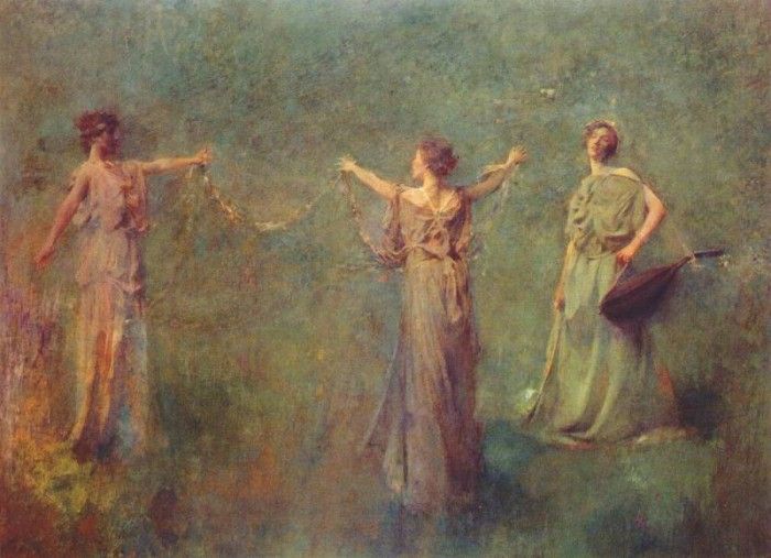 dewing the garland 1899. Dewing,  