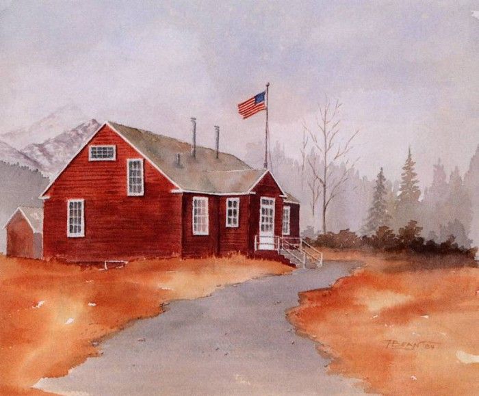 Phil Bean - Schoolhouse, Hope, Alaska, De. , 