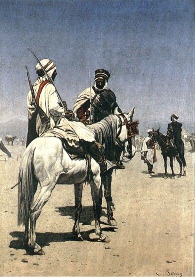 Arab Men On Horseback. Porion,  