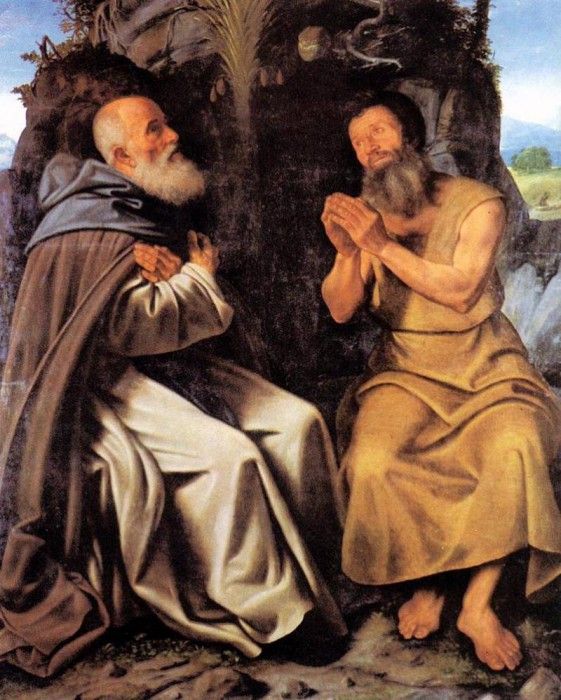 SAVOLDO Giovanni Girolamo St Anthony Abbot And St Paul. ,  