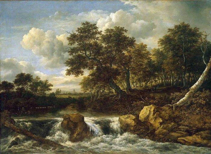 Ruisdael van Jacob Waterfall Sun. ,  