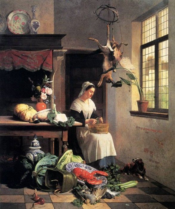 Noter David Emil Joseph De A Maid In The Kitchen. ,    