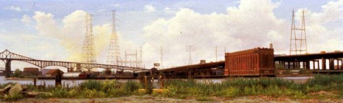 Larko Valeri POWER PLANT, S. KEARNY, NJ oil on linen28by44in. Larko, 