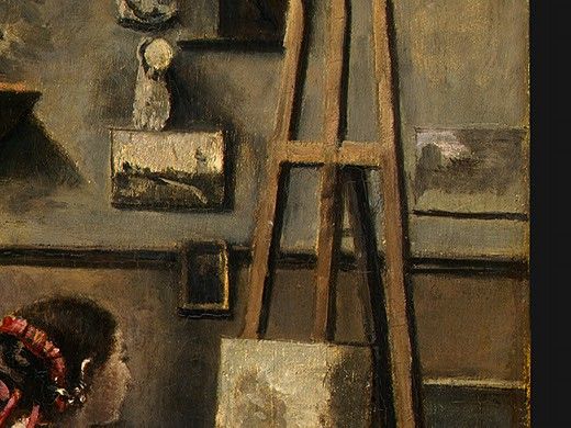 Corot The Artists Studio, c. 1855-1860, Detalj 2, NG Washin. , --