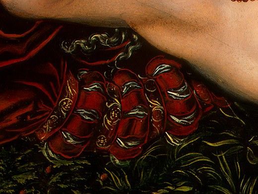 Cranach d.a. The Nymph of the Spring, after 1537, Detalj 3, . ������, ����� �������