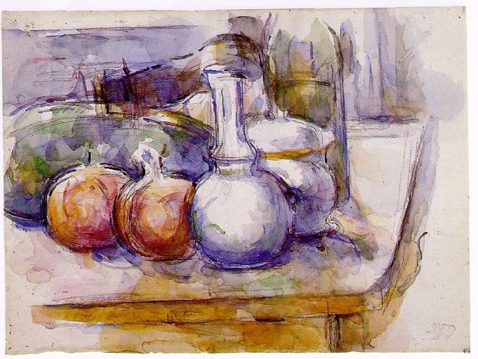 Still Life with Carafe, Sugar Bowl, Bottle, Pomegranates, and Watermelon. , 