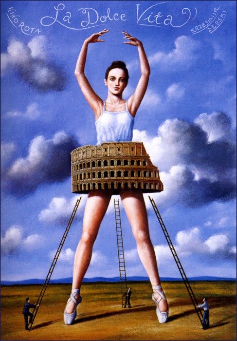 bs-ill- Rafal Olbinski- La Dolce Vita. Olbinski, 