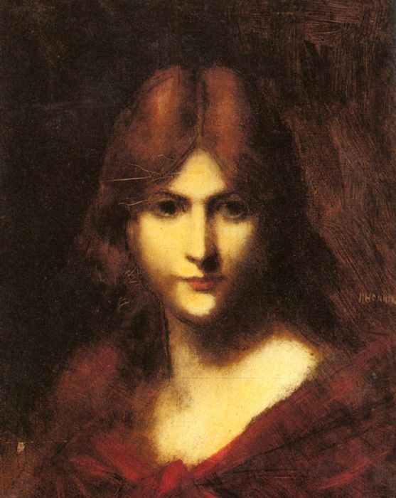 Henner Jean Jacques A Red haired Beauty. , -